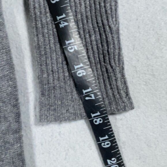 Halogen Cashmere Blend Cardigan XXS Petite Long Gray Sweater Open Front Winter - Picture 7 of 10